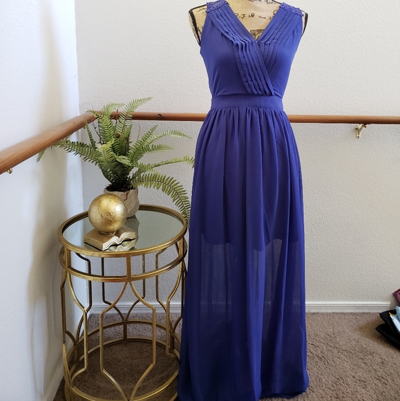 Charming Charlie Open Back Maxi Dress - Picture 1 of 4